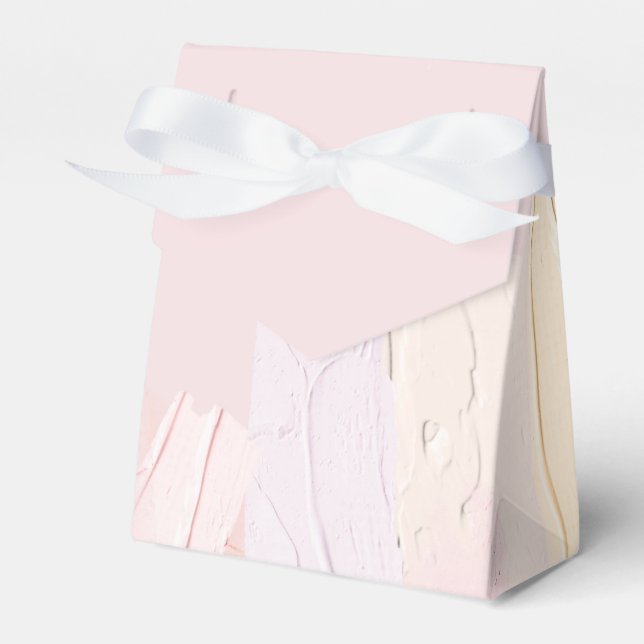 Pastel Blush Pink and Lilac Paint Splash Favour Box (Front Side)