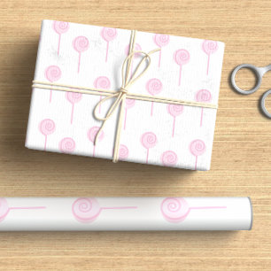 Pastel Blush Pink Lollipop Cute Wrapping Paper