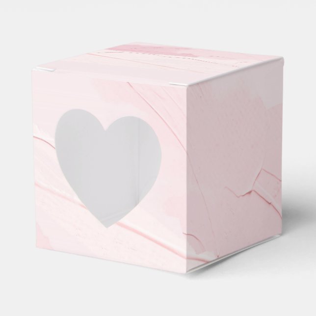 Pastel Blush Pink Paint Splash Favour Box (Front Side)