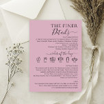 Pastel Blush Pink Wedding Finer Details Invitation<br><div class="desc">Pastel Blush Pink Wedding Finer Details</div>
