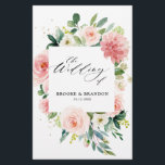 Pastel Blush Pretty Pink Botanical Wedding Program<br><div class="desc">Elegant Blush pink / peach spring floral botanical wedding program featuring a bouquet of soft pastel watercolor roses, peonies and hydrangeas in shades of blush pink, peach and cream with lush green botanical leaves and eucalyptus leaves. A modern design choice that is perfect for spring and summer sage blush pink...</div>