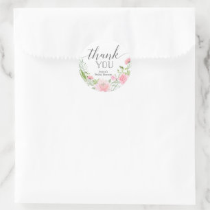 Pastel Blush Thank You Favour Sticker