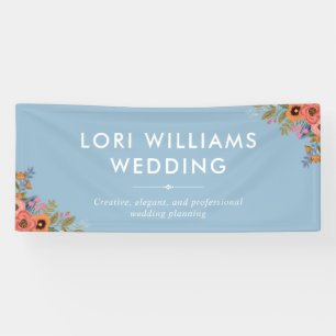 Pastel Boho Floral Bouquets Business Name Banner