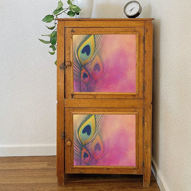 Pastel Boho Peacock Feathers Decoupage Tissue Paper (Creator Uploaded)