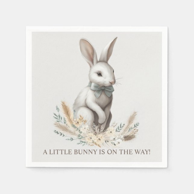 Pastel Boho Rabbit Napkin (Front)