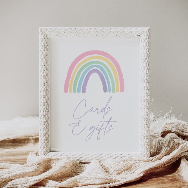 Pastel Boho Rainbow Baby Shower Cards and Gift Poster (Creator Uploaded)