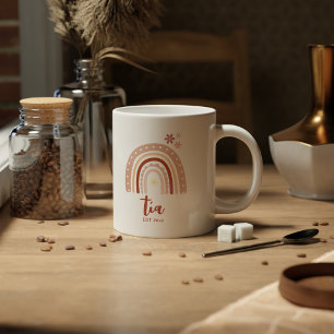 Pastel Boho Rainbow Tía Taza de Café Establecid Large Coffee Mug