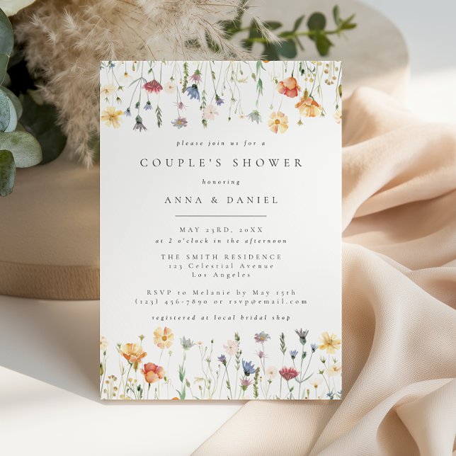 Pastel Boho Wildflower Couple's Shower Invitation (Creator Uploaded)