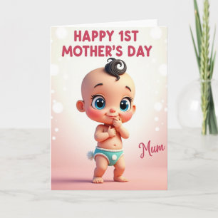 Pastel Bokeh Baby Card