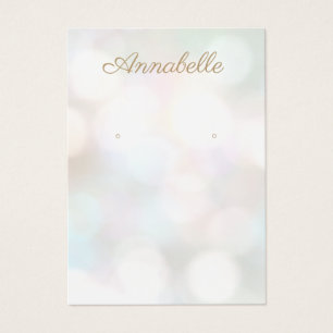 Pastel Bokeh Jewellery Earring Display Card