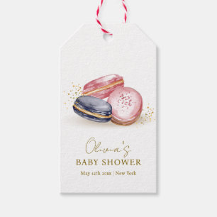 Pastel Bonjour Bébé French Macarons Baby Shower  Gift Tags