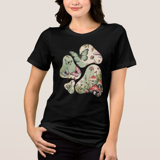 Pastel Botanical Cottagecore Aesthetic Tee (Front)