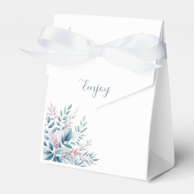 Pastel Botanical-Wedding- Favour Box (Front Side)