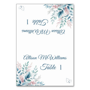 Pastel Botanical Wedding-Vegetarian Icon Table Number