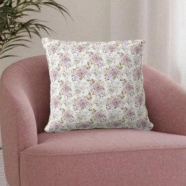Pastel Botanical Wildflower Watercolor Floral Cust Cushion
