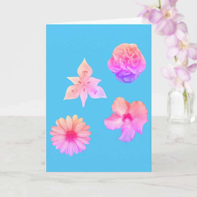 Pastel Bouquet Card (Orchid)