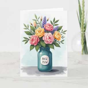 Pastel Bouquet Mothers Day Card