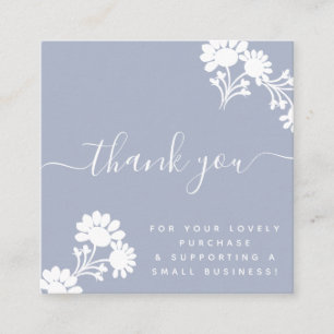 Pastel Boutique Beauty Thank You Logo Script Square Business Card