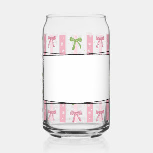Pastel Bow Can Glass