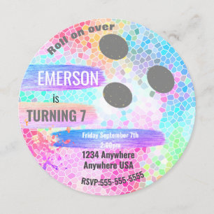 PASTEL BOWLING BALL bowling, birthday party Invitation