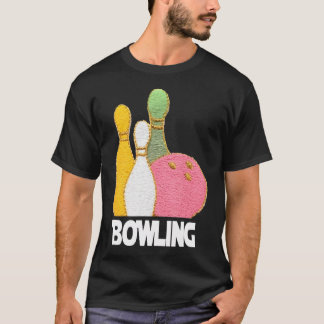 Pastel Bowling Pins With Ball T-Shirt