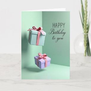 Pastel Boxes Birthday Card