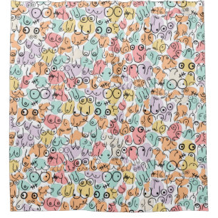 pastel breasfeeding design shower curtain