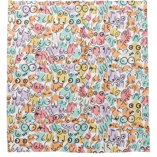 pastel breasfeeding design shower curtain (Front)