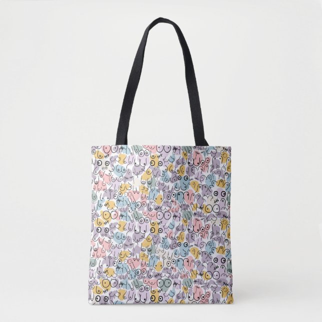 pastel breast design tote bag (Front)