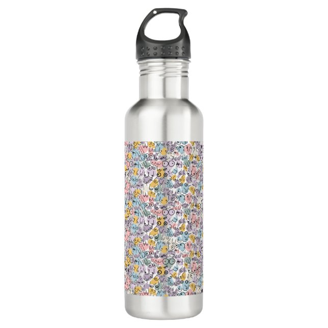 pastel breast pattern 710 ml water bottle (Front)