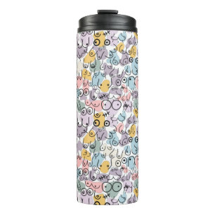 pastel breast pattern thermal tumbler
