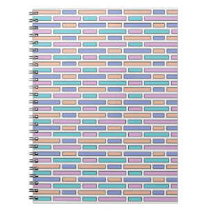 Pastel Bricks Mosaic Notebook