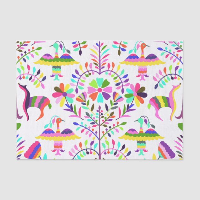 Pastel Brights Otomi Print Tissue Paper (Front)