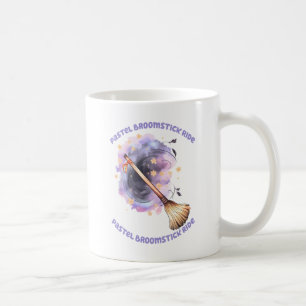 Pastel Broomstick Ride Coffee Mug