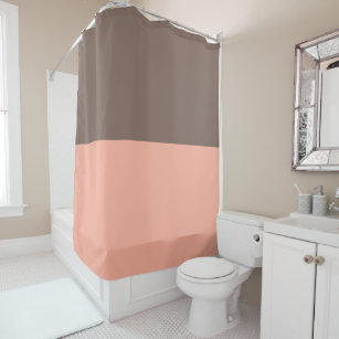 Pastel Brown and Pale Red Shower Curtain