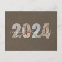 Pastel Brown Happy New Year