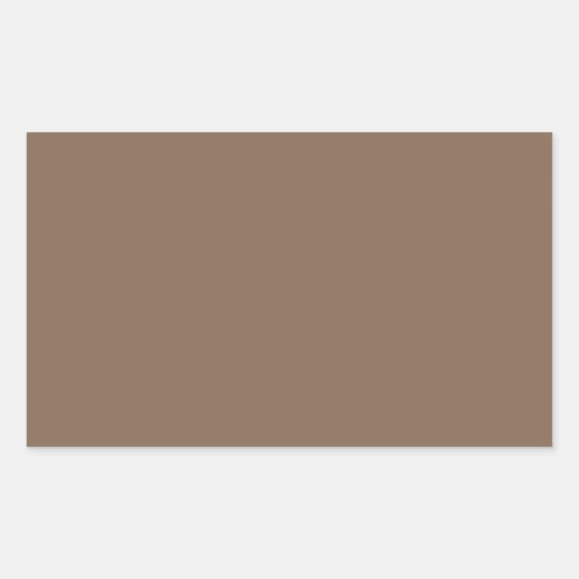 Pastel Brown High End Colour Coordinating Rectangular Sticker (Front)
