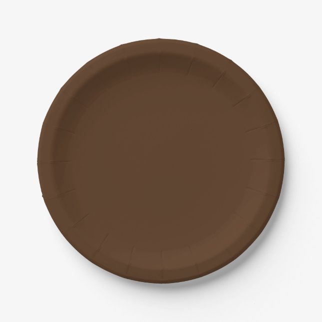 Pastel Brown,Pine Cone,Puce, Paper Plate (Front)