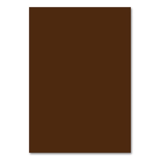 Pastel Brown,Pine Cone,Puce, Table Number (Front)