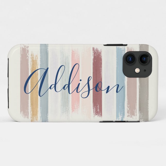 Pastel brush strokes personalised  Case-Mate iPhone case (Back (Horizontal))