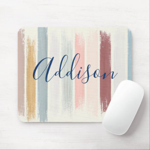 Pastel brush strokes personalised  mouse mat