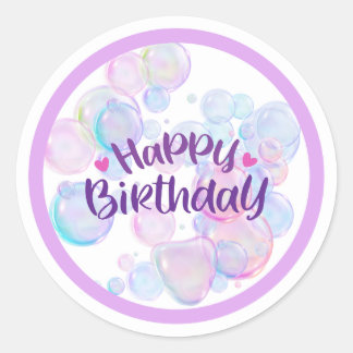 Pastel Bubble “Happy Birthday” Sticker