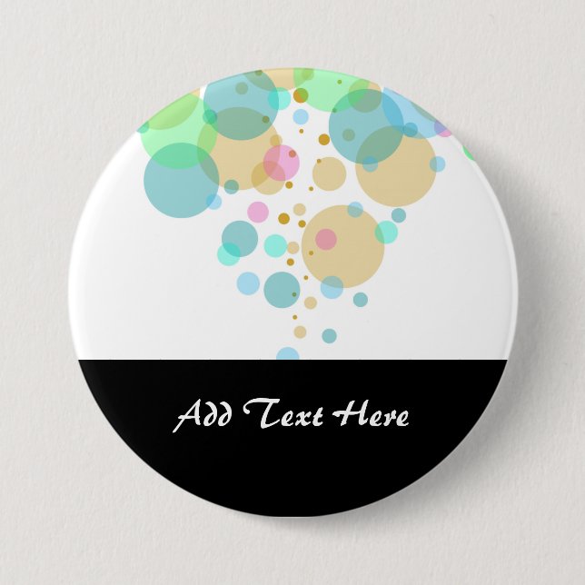 Pastel Bubbles Circles in Pastels 7.5 Cm Round Badge (Front)