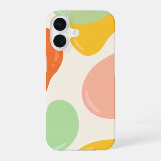 Pastel Bubbles iPhone 16 Case (Back)