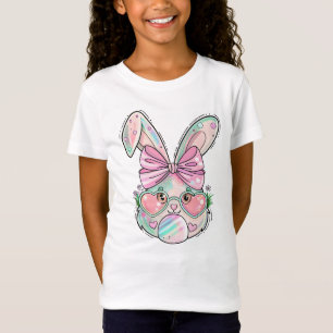 Pastel Bunny with Heart Glasses T-Shirt