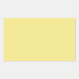 Pastel butter yellow background ready to customise rectangular sticker