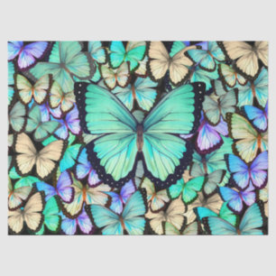 Pastel Butterflies Collage Decoupage Tissue Paper