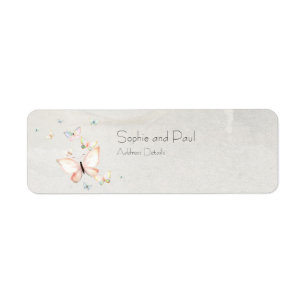 Pastel Butterflies Design Address Labels