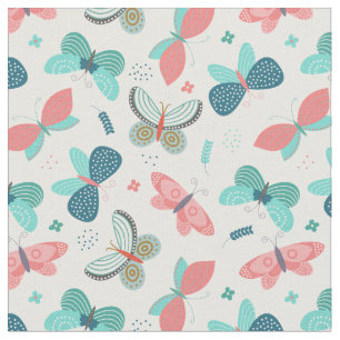 Pastel Butterflies Fabric