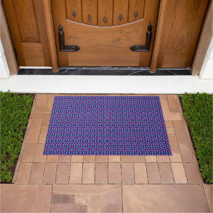 Pastel Butterfly Floral Pattern Doormat